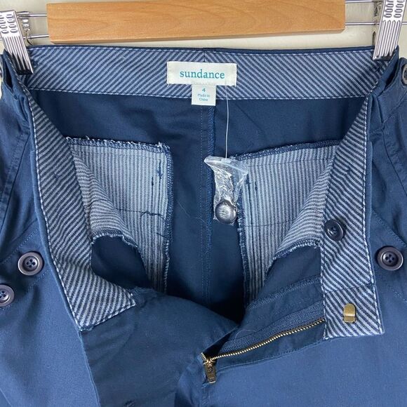 Sundance Wide Leg Button-Pocket Pant - Navy - Picture 7 of 7